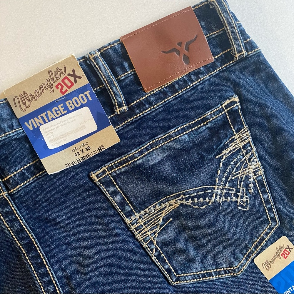 Wrangler 20X Vintage Bootcut Jeans Mens 42x35 Cowboy Western Denim